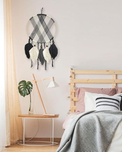 Macrame Wall Hanging Boho Girls Room Decor Handcrafted Art for Bedroom Nursery Apartment in Saudi Arabia