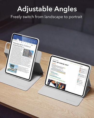حافظة ESR لجهاز iPad Pro 13 بوصة (2024)، حافظة iPad Pro 13 مع حامل قلم رصاص، غطاء مغناطيسي قابل للإزالة، حامل عمودي، يدعم بالكامل قلم الرصاص Pro والقلم الرصاص (USB-C)، سلسلة Rebound 360، وردي in Kuwait