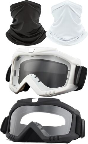 Dirt Bike Goggles, Motorcycle Goggles 2 Pack ATV Goggles Riding Goggles Ski Goggles Windproof Glasses Racing Goggles in Saudi Arabia