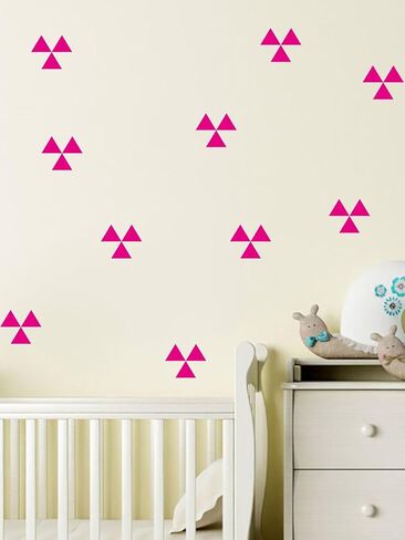 120 Pcs/Set Triangle Wall Pattern Decal Vinyl Stickers for Kids Boy Girl Baby Bedroom Playroom Art Decorations Removable Decor Home House Design YMX56 (Black) in Saudi Arabia