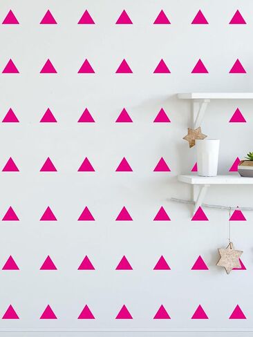120 Pcs/Set Triangle Wall Pattern Decal Vinyl Stickers for Kids Boy Girl Baby Bedroom Playroom Art Decorations Removable Decor Home House Design YMX56 (Black) in Saudi Arabia