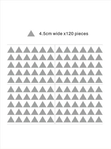 120 Pcs/Set Triangle Wall Pattern Decal Vinyl Stickers for Kids Boy Girl Baby Bedroom Playroom Art Decorations Removable Decor Home House Design YMX56 (Black) in Saudi Arabia