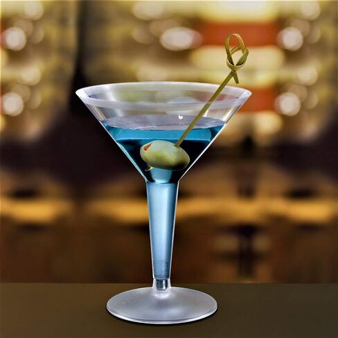 Party Essentials Plastic Two Piece 8-Ounce Martini Glasses/Party Cups, Clear, 20 Count in Kuwait