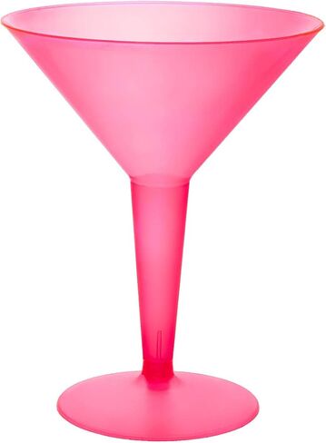 Party Essentials Plastic Two Piece 8-Ounce Martini Glasses/Party Cups, Clear, 20 Count in Kuwait