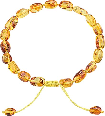 Baltic Amber Bracelet Gift Set -100% Certified Premium Quality Raw Baltic Amber-True amber stone bead(7 inch, M-code red) in Saudi Arabia
