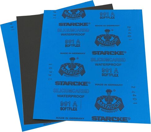 Premium 9" x 11" 100 Grit Wet or Dry Waterproof Silicon Carbide Sandpaper Sheets for Wood, Metal, Automotive and Paint (50 Pack - 100 Grit) in Kuwait
