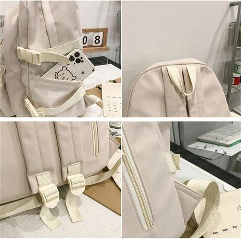 Kawaii Backpack with Kawaii Pins School Bag Rucksack Large Capacity Girls Backpack Teens Multi-Pocket Bookbag in Saudi Arabia