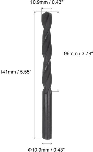 uxcell 2pcs 9.1mm Dia Split Point Tip 124mm Long High-Speed Steel Twist Drill Bit in Saudi Arabia