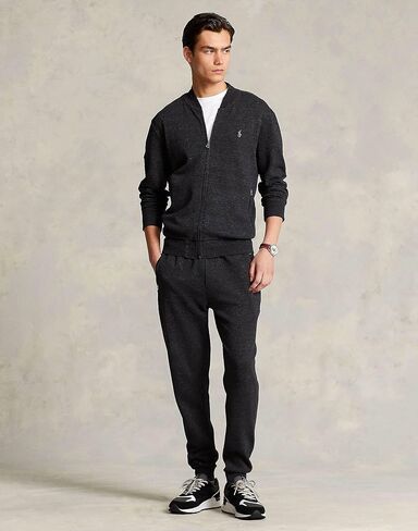 Polo Ralph Lauren Men's Luxury Jersey Baseball Jacket (Spring Navy HTR,L), Large in Saudi Arabia