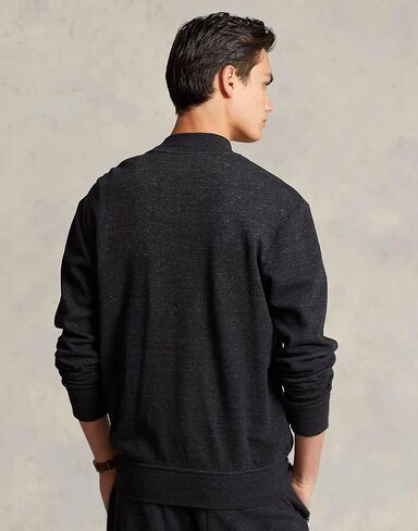 Polo Ralph Lauren Men's Luxury Jersey Baseball Jacket (Spring Navy HTR,L), Large in Saudi Arabia