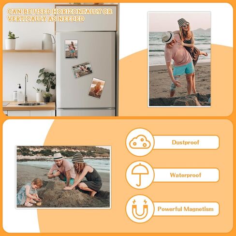 vndueey 15 حزمة 4x6 إطارات الصور المغناطيسية للثلاجة، إطارات الصور المغناطيسية للثلاجة 4x6 إطارات الصور السائبة، إطارات الجيب المغناطيسي، إطارات صور الثلاجة، خزانة صور مغناطيس حامل in Saudi Arabia