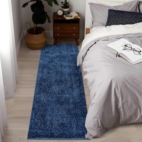 COZYLOOM Rug for Living Room 9x12 Area Rug Non Slip Shaggy Rug Modern Shag Throw Carpet Indoor Plush Rug for Laundry Bedroom Kids Playroom, Black in Saudi Arabia