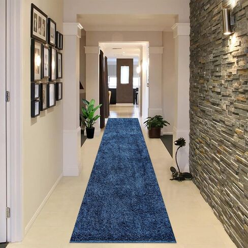 COZYLOOM Rug for Living Room 9x12 Area Rug Non Slip Shaggy Rug Modern Shag Throw Carpet Indoor Plush Rug for Laundry Bedroom Kids Playroom, Black in Saudi Arabia