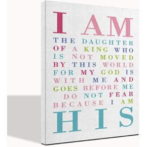 Christian Wall Art, Bible Verse Wall Art, Scripture Wall Art, Inspirational Quote Canvas Prints Poster, Bible Scripture Wall Decor, Bible Wall Art, Gifts for Girls Room Daughter Bedroom 12x15