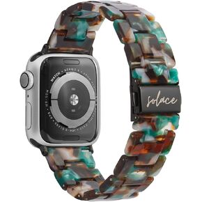سوار ساعة بيرما خفيف الوزن من Solace Bands - مناسب عالميًا لأساور ساعات Apple للنساء والرجال، أساور iWatch لـ 38 مم 40 مم 41 مم 42 مم 44 مم 45 مم 49 مم الترا، SE، السلسلة 11 10 9 8 7 6 5-1 (صلب غير لامع) in Saudi Arabia