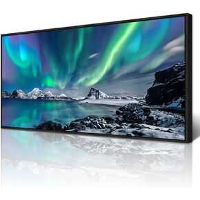 Wapluam Abstract Mountain Landscape Wall Painting Black Framed Canvas Wall Art For Living Room Bedroom Large Wall Decor Modern Home Decor Office Wall Decorations Pictures Ready To Hang ArtWorks