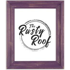 The Rusty Roof-Distressed Cimarron Purple-Solid Wood Picture Frame-8x10
