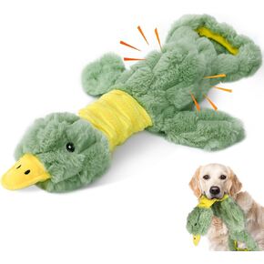 Large Plush Squeaky Dog Toys for Aggressive Chewers, Interactive Tug of War Puppy Toys for Indoor Play - Duck Stuffed Dog Toys with Soft Fabric for Small, Medium, and Large Pets