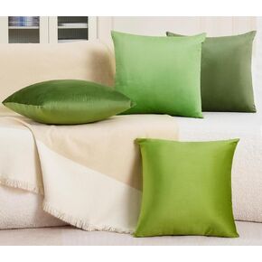 Throw Pillow Covers 18x18 Set of 4 - Couch Pillow Covers for Living Room Decorative Velvet Pillow Covers Neutral Soft Sofa Pillow Covers for Bed Bedding Room(Brown)