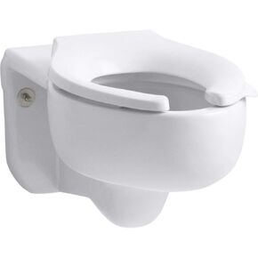 Kohler K-4450-C-0 Wall Mount Elongated Toilet Bowl Less Seat 3.5 GPF White