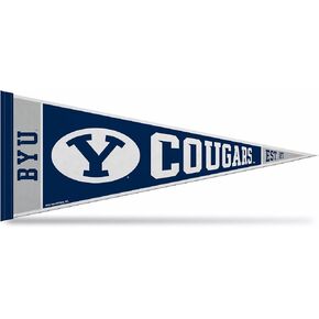Rico Industries NCAA BYU Cougars Rally 12" x 30" Felt Wall Décor Pennant - Great for Home/Bed Room/Man Cave Décor