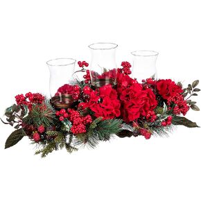 Nearly Natural Artificial Hydrangea Holiday Candelabrum