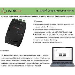 iTrixx-NHM Network Elapsed Time Hour Meter Counter Track Industrial Production Equipment and Machine Usage, Idle Time, Vibration, Voltage, Uptime/Downtime/Stops for Preventative Maintenance