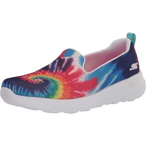 Skechers womens Go Walk Joy Tie Dye Slip on Sneaker, White/Multi, 9 Wide US