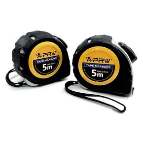 2 Pack Tape Measure 16ft,Self-Locking Measuring Tape Retractable Easy to Read Imperial/Metric,Measurement Tape 19mm Wide Nylon Blade(Black)