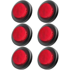 cciyu 2.5" 8pcs AmberTrailer Led Side Marker Lights Assembly 13 Diodes with Reflectors Sealed Trucks Lamps Replacement