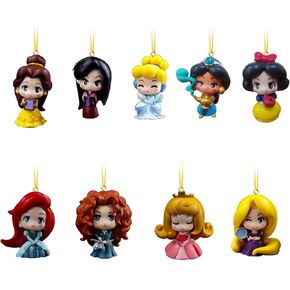 2024 Cute Princess Christmas Tree Decoration Ornament,8 Pcs Princess Christmas Tree Hanging,Princess Christmas Ornaments, Gift to Decorativ Boy Girl at Birthday Party (Color, 8)
