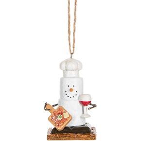 Ganz Smores Charcuterie Snowman Plastic Holiday Christmas Ornament