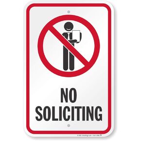 SmartSign "No Soliciting" Sign | 12" x 18" Aluminum