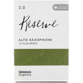 D'Addario Woodwinds Organic Reserve Alto Saxophone Reeds - Sax Reeds - Individually Sealed - 3.0 Strength, 3 Pack