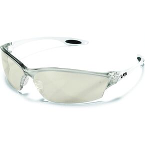 MCR Safety Glasses LW219 Indoor Outdoor Clear Mirror Lens with Scratch Resistant Coating, No Metal Parts, 1 Pair