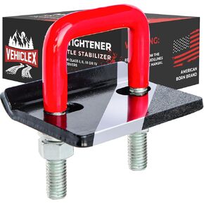 Heavy-Duty Anti-Rattle Hitch Stabilizer Clamp for 2.5" Hitches - Vehiclex Galvanized Hitch Tightener with Protective Anti-Rust Coating - Durable 0.44" U-Bolt - Perfect for Trailers and Trucks