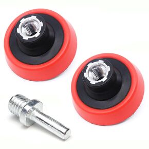 3 Inch Hook and Loop Backing Pads Orbital Sander Polisher Backer Pads with 5/8"-11 Drill Adapter 2-Pcs