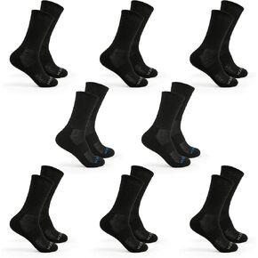 Fruit of the Loom Athletic Crew Socks for Men, 8 Pair Multi Pack - Cushioned, Breathable, Arch Support, White
