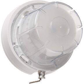 Leviton 9852-LED LED Ceiling Lamp Holder with Pull Chain, 10W Bulb and Bulb Guard , White