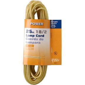 Coleman Cable 9420-89-19 16/2 25-Foot Lamp Cord; Gold