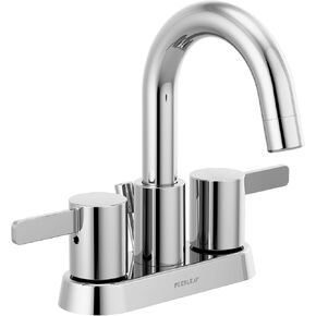 Peerless Precept Centerset Bathroom Faucet, Matte Black 3-Hole Bathroom Faucet, Bathroom Sink Faucet, Push-Pop Drain Assembly, Matte Black P2530LF-BL
