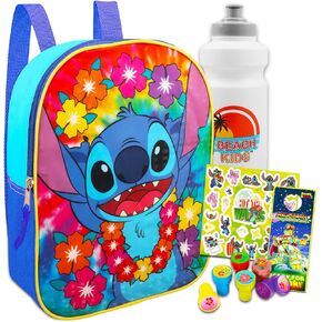 Lilo and Stitch Mini Backpack Set - Bundle with 11'' Stitch Backpack for Girls, Stampers, Stickers, More | Stitch Backpack Mini