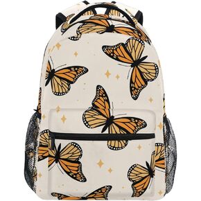 ALAZA Backpack for Girl, Monarch Butterflies School Bookbag for Kids Elementary 3rd 4th 5th Grade