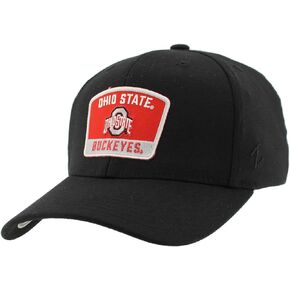 ZHATS Men's Standard NCAA Officially Licensed Fitted Hat ZH Patch Switchback Black, Medium