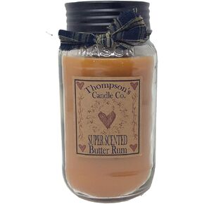 Thompson's Candle Co. Butter Rum Mason Jar Candles Large Jar ~ 25 fl oz
