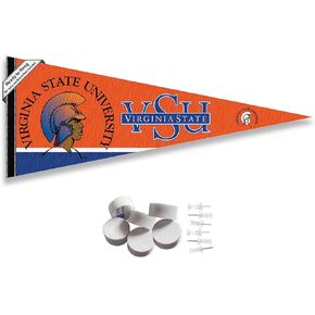 College Flags & Banners Co. Virginia State Trojans Pennant Flag and Wall Tack Mount Pads