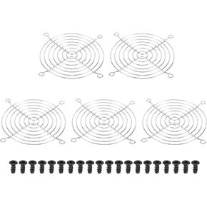 PATIKIL 185mm Filter Grill with Screws, 3 Pack Chrome Plated Iron Frame Ventilator Grills Protector Mesh Dustproof Case Cover for Computer, Silver Tone in Saudi Arabia