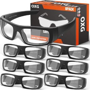 OXG Safety Glasses Protective Eyewear Men Women, ANSI Z87.1 Work Glasses Scratch Impact Resistant for Industrial Shooting