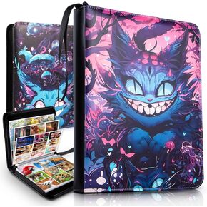 Trading Card Binder 9 Pocket 900 Cards Holder Binder with 50 Removable Sleeves and 3-Ring Zipper,Carrying Case,Card Collection Binder Album Book for Game Cards,Sports Cards