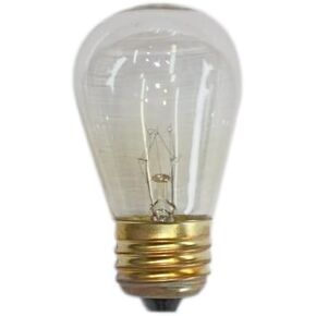 String Light Company S1411WA Amber S14 Light Bulb with E26 Base, 11-Watt (Pack of 12)